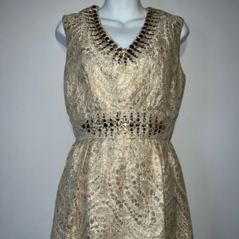 gold dress